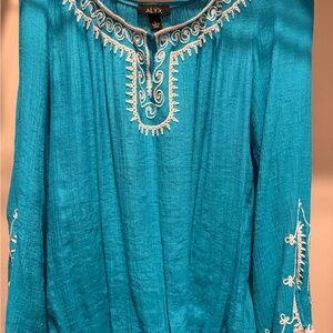 Alyx Turquoise Embroidered Tunic